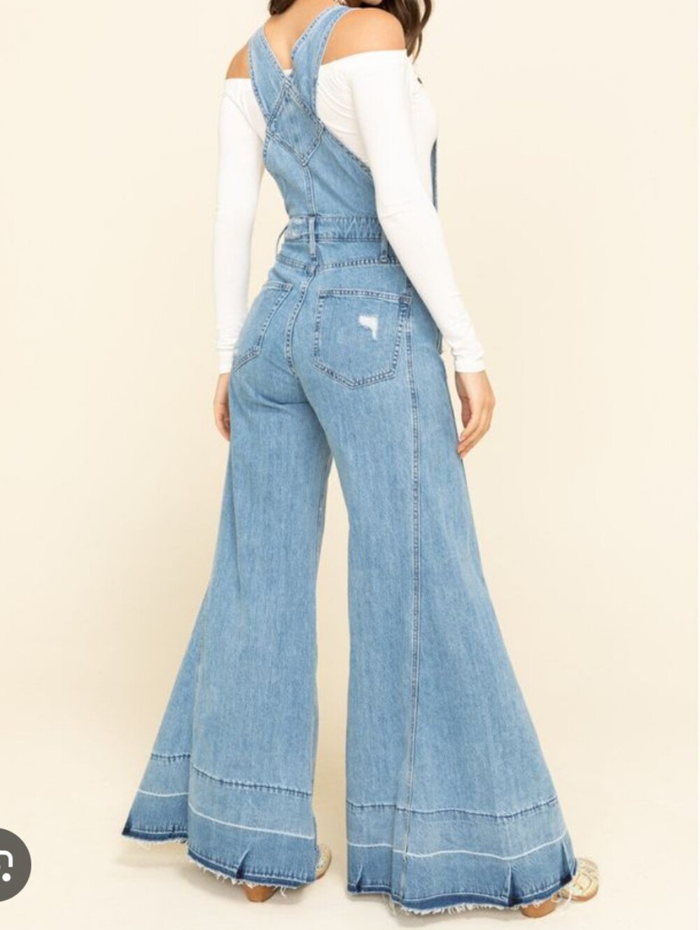 Show Me Your Mumu Carolina Blue San Fran Wide Leg Overalls